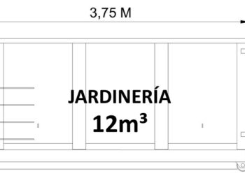 Contenedor de 12m³ para restos de jardinería
