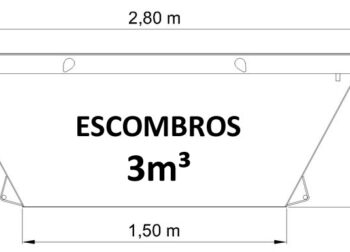 Contenedor de 3m³ para escombros