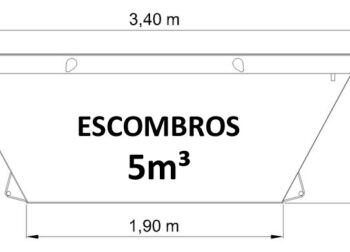 Contenedor de 5m³ para escombros