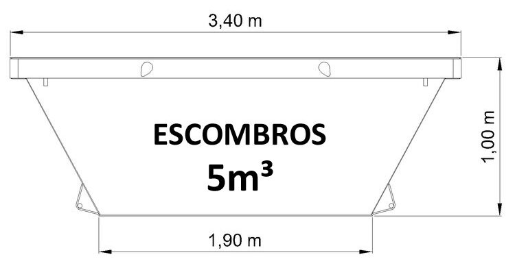 Contenedor de 5m³ para escombros