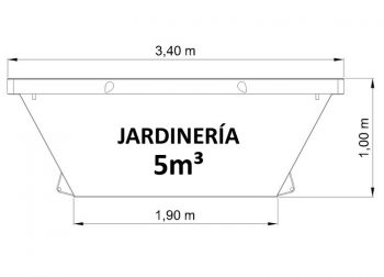 5m³ container for gardening waste