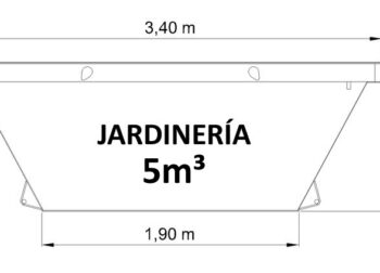 Contenedor de 5m³ para restos de jardinería