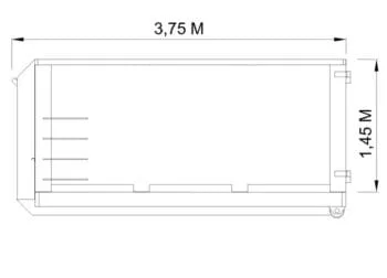 Contenedor de 12m3 para vaciado de garajes o casas